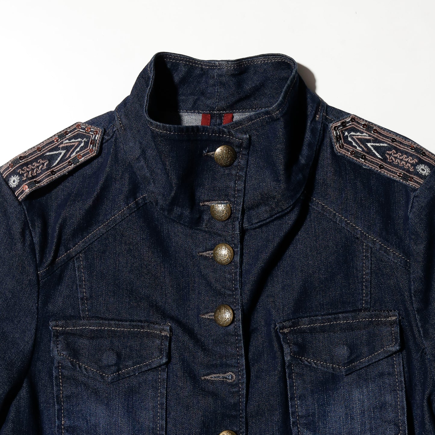 vintage denim officer h/s jacket
