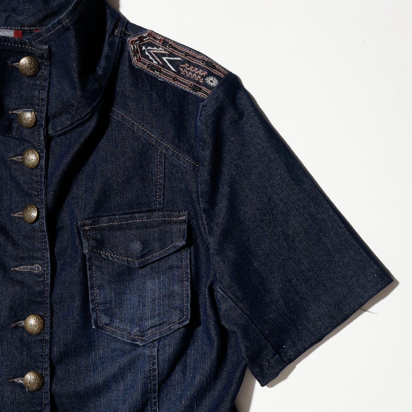 vintage denim officer h/s jacket