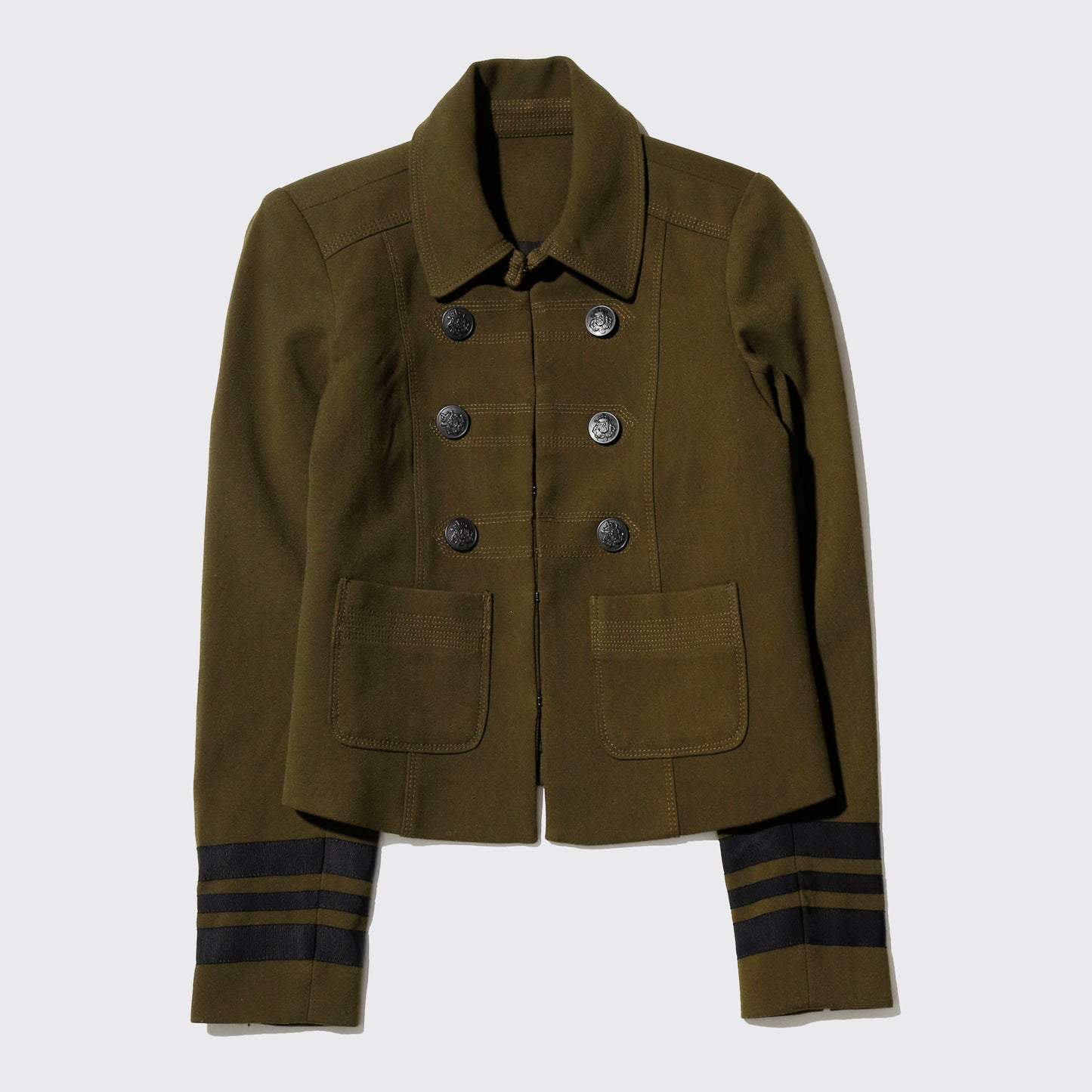 vintage cropped gabardine napoleon jacket