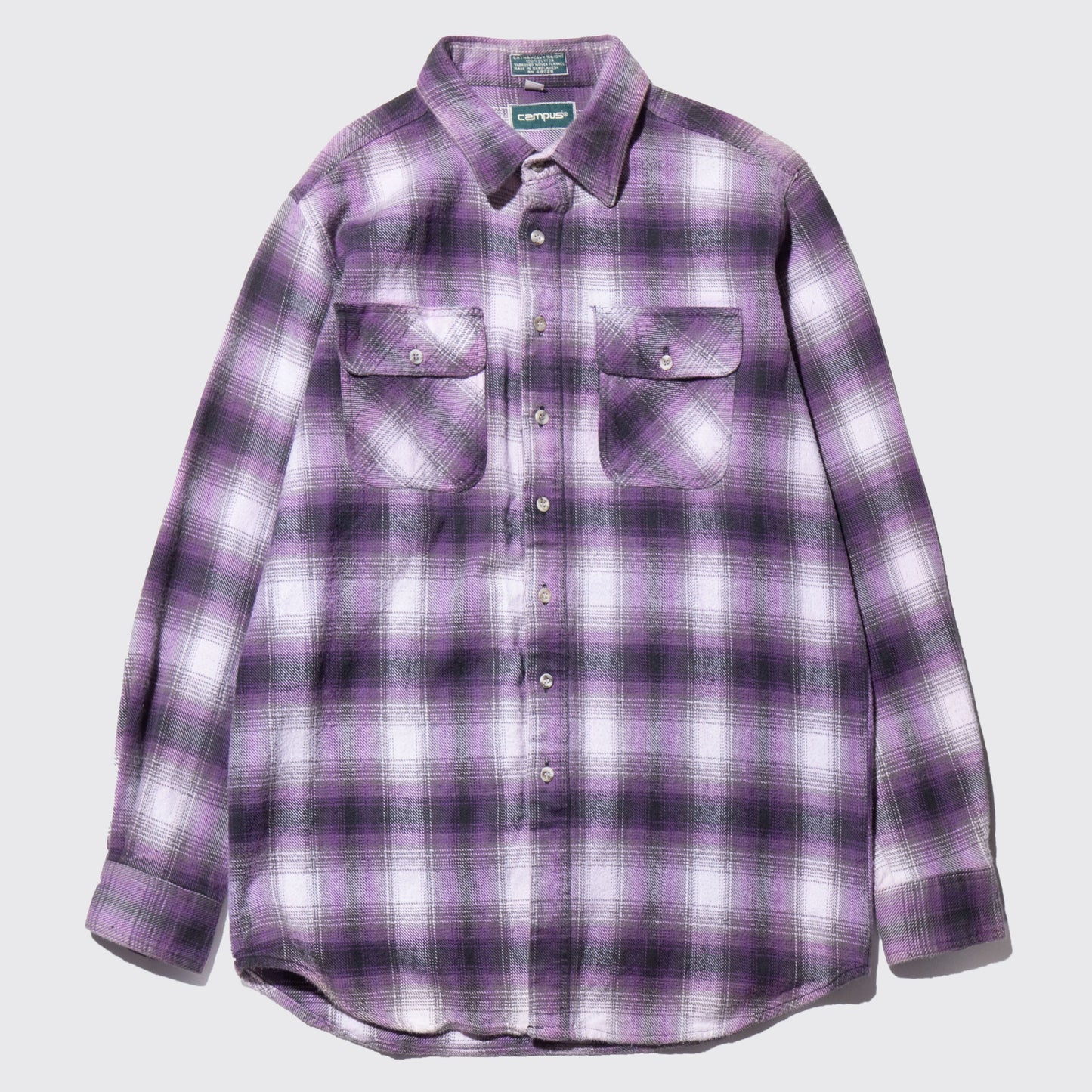 vintage campus ombre check shirt