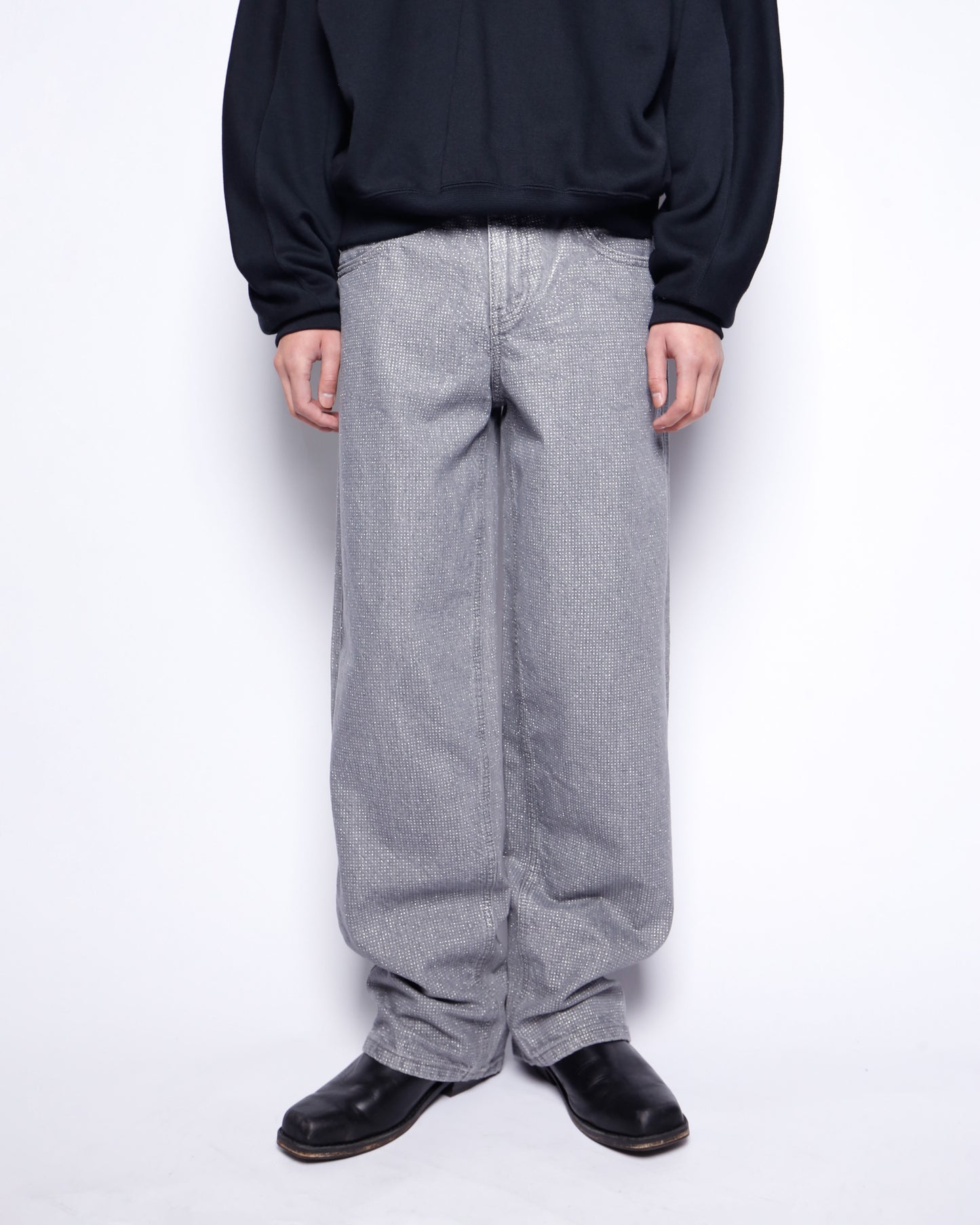 vintage shinny baggy jeans