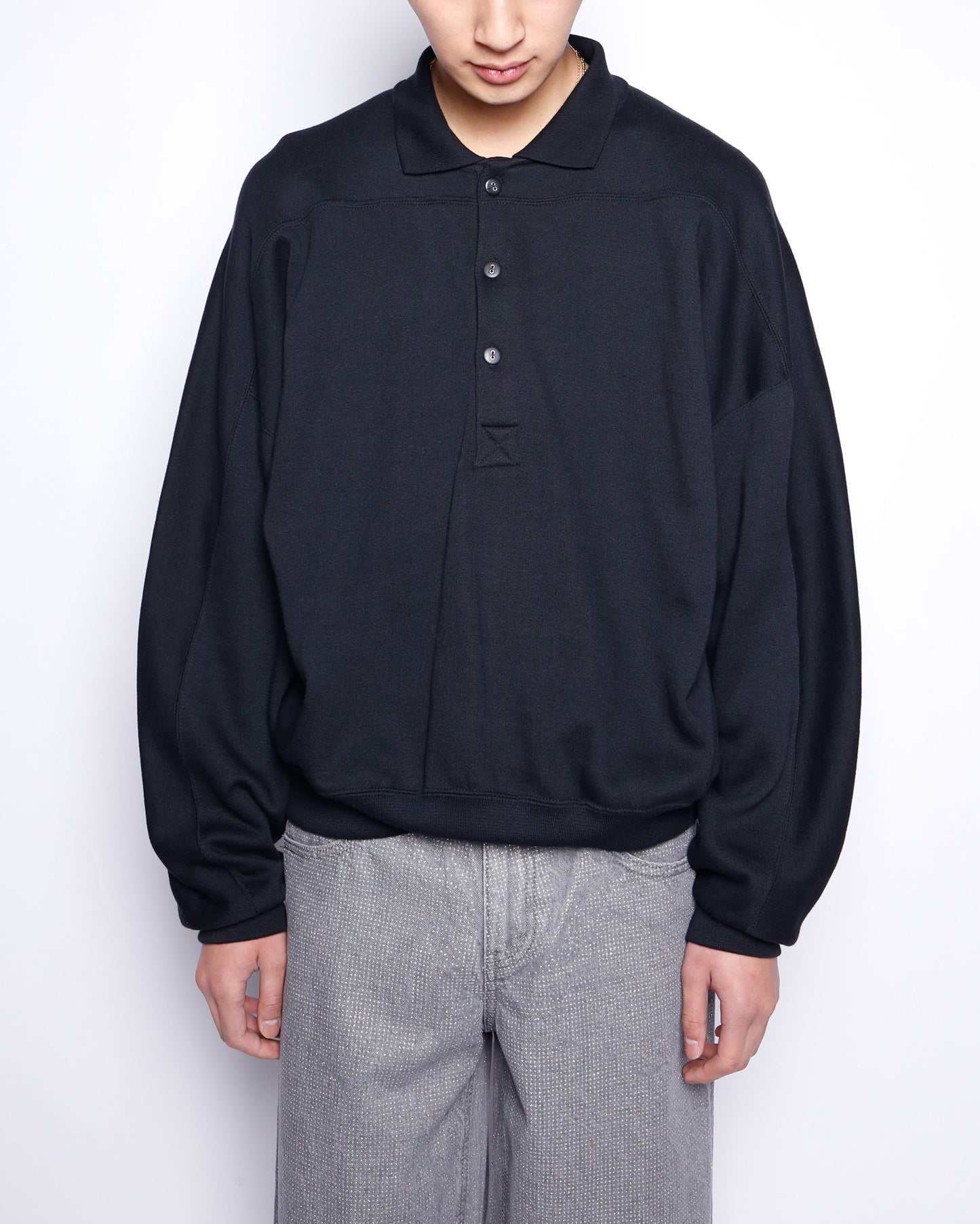 vintage cropped polo sweat