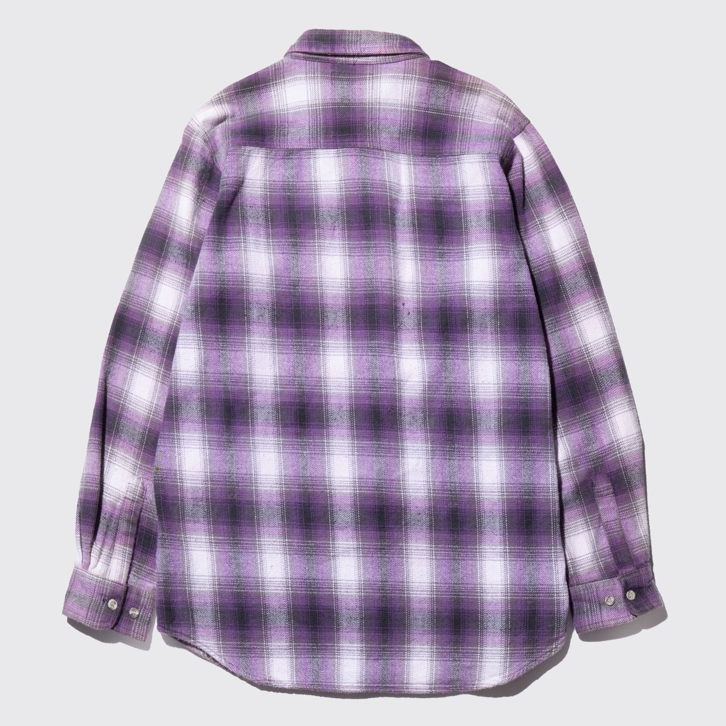 vintage campus ombre check shirt