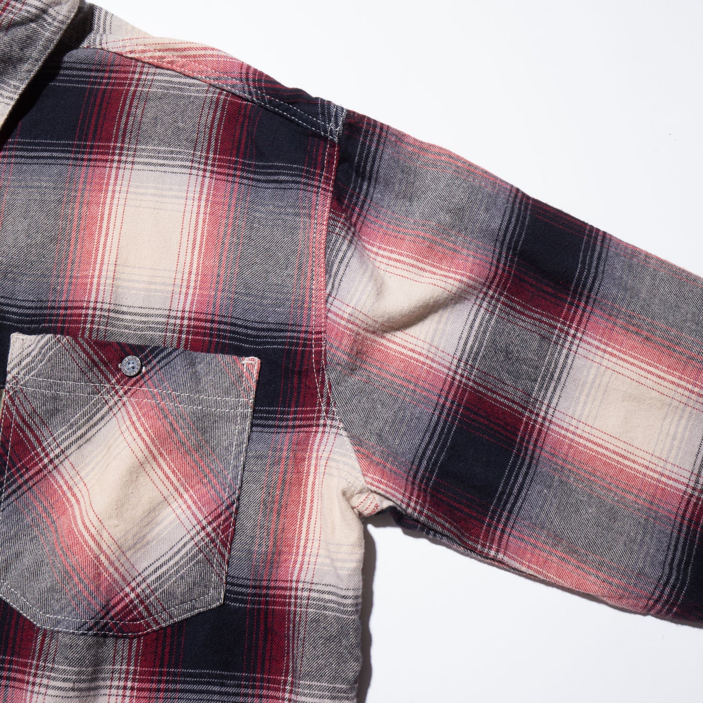 vintage levi's ombre check western shirt