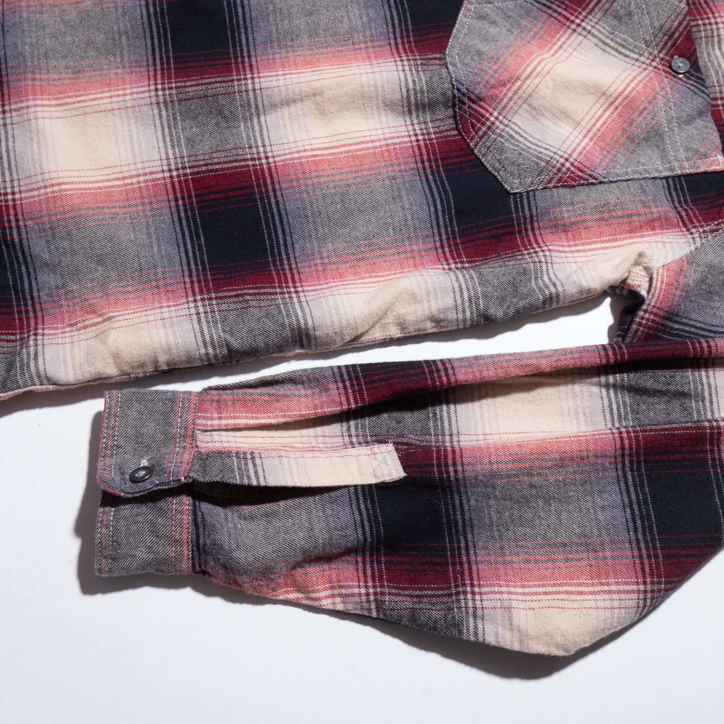 vintage levi's ombre check western shirt