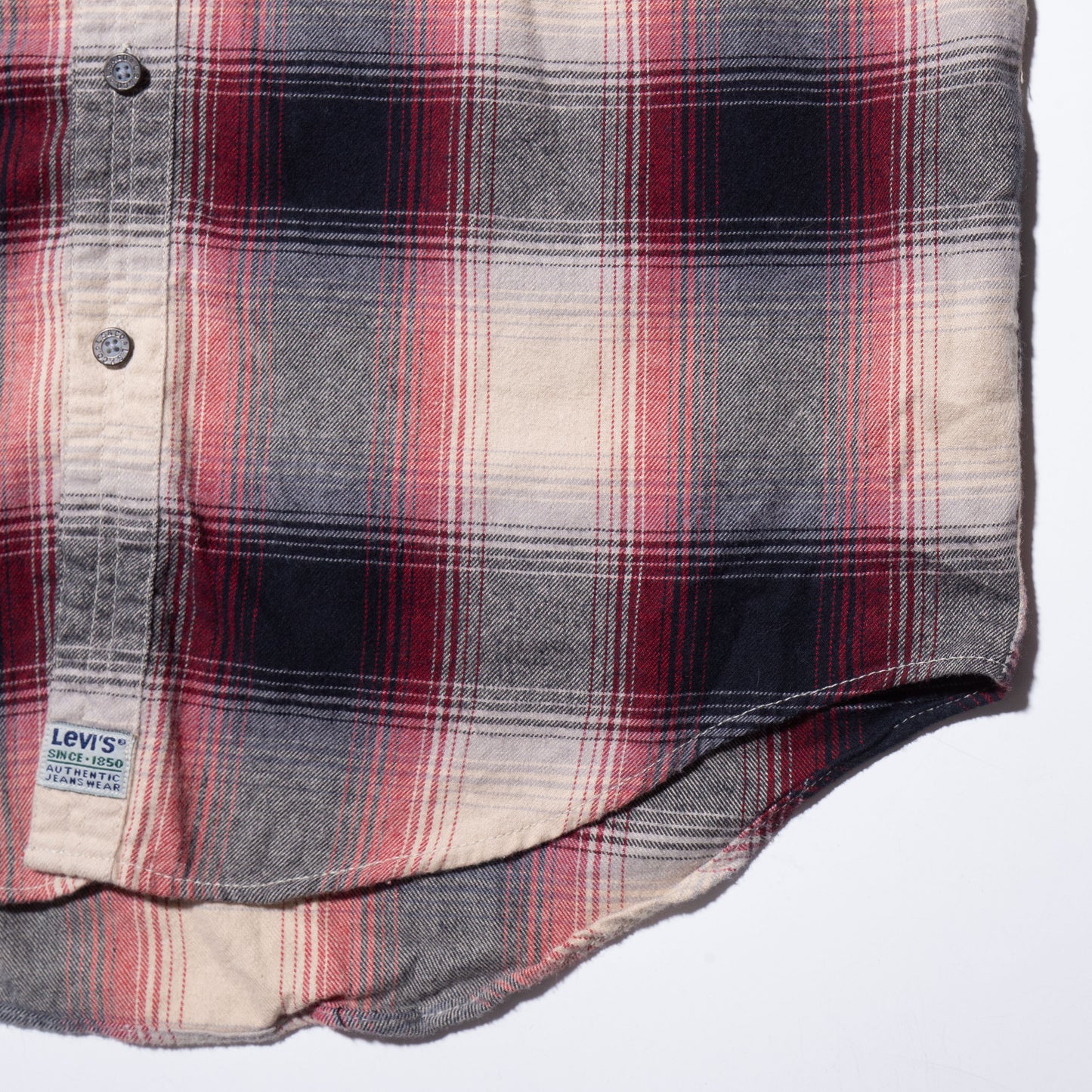 vintage levi's ombre check western shirt