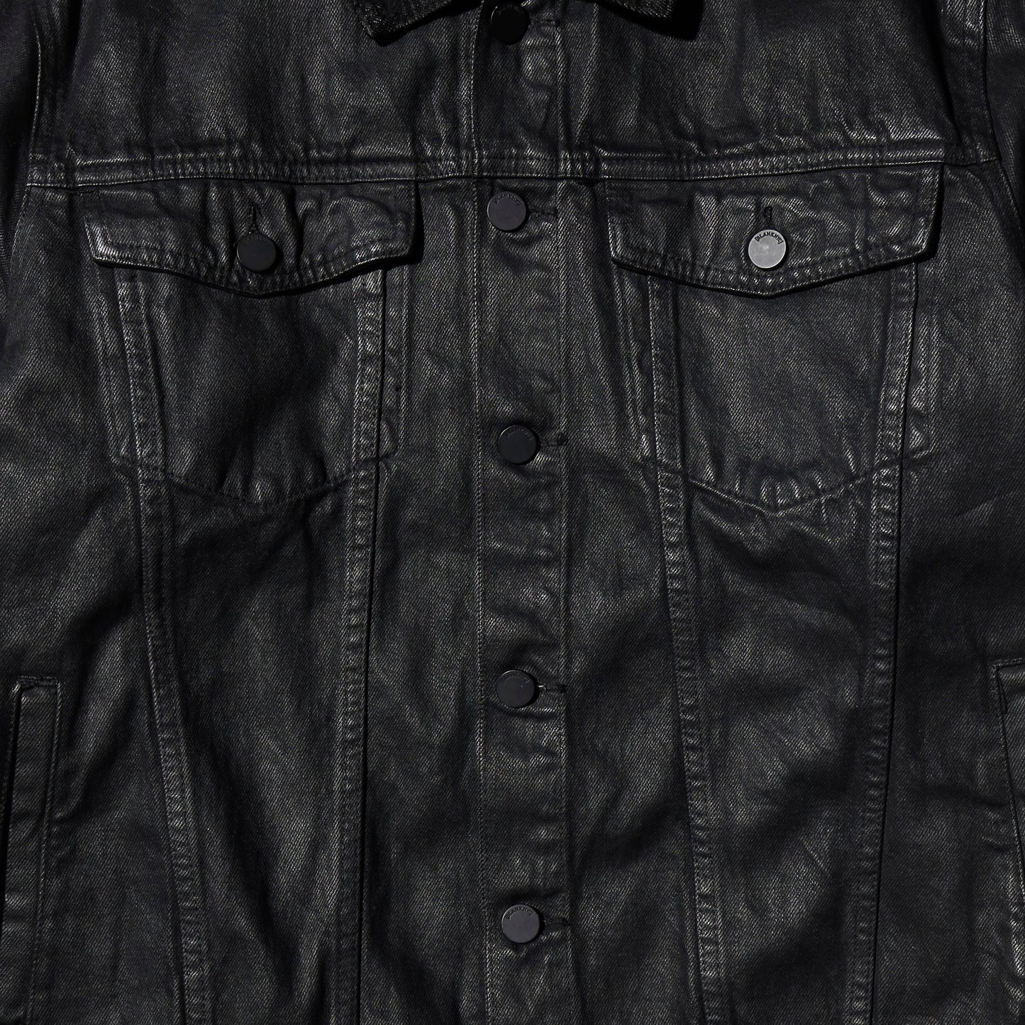*one-off fringe zipped luster trucker jacket