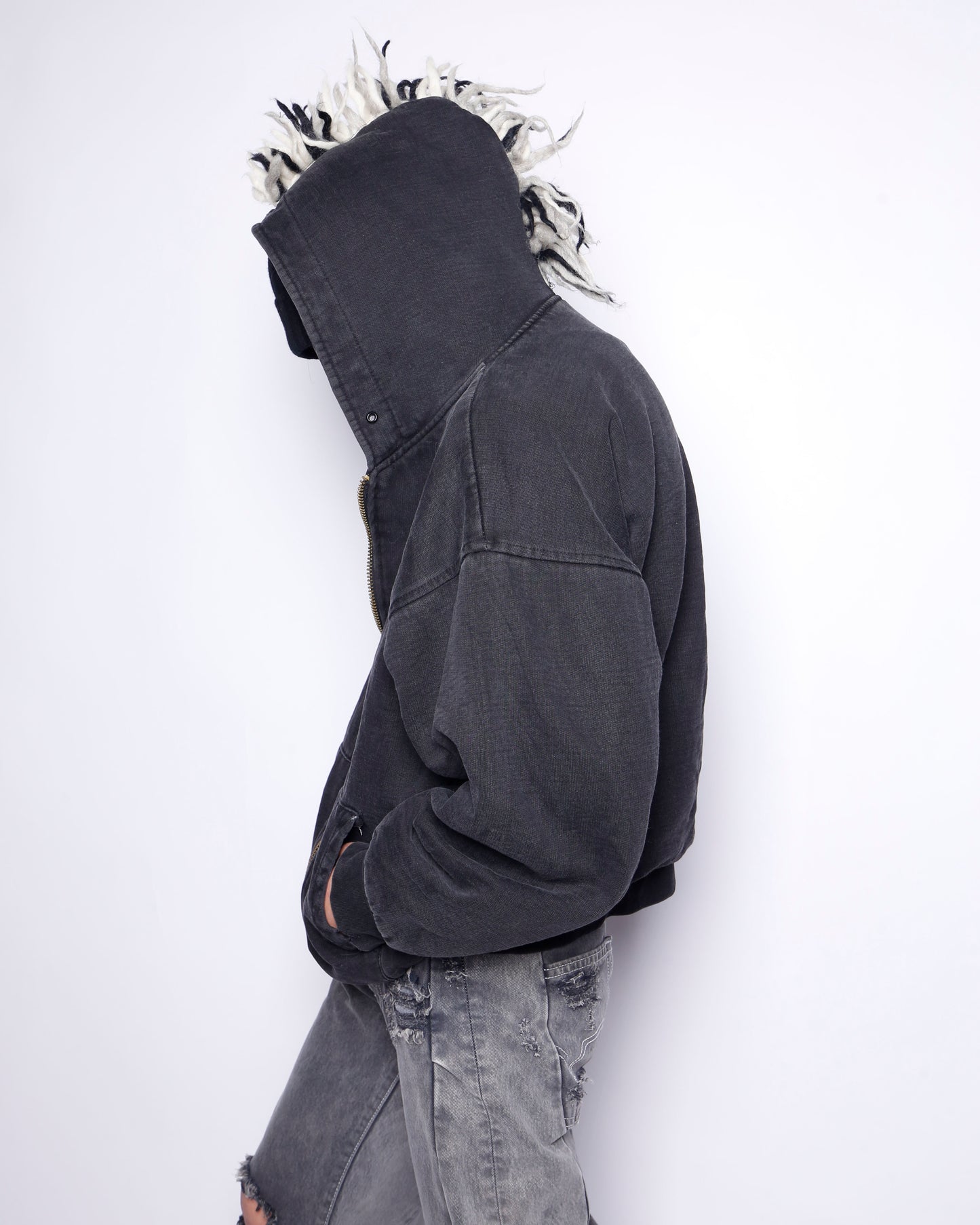 *one-off mohawk hoodie *with liner