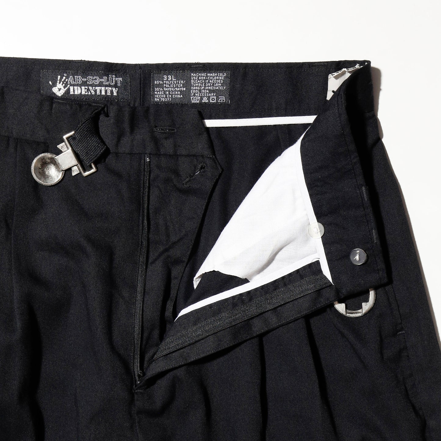 vintage 90's buckle tapered slacks