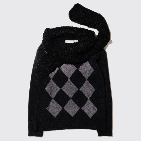 *one-off with muffler sweater