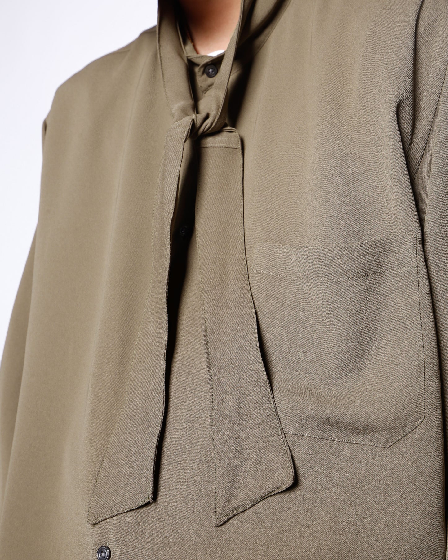 *one-off donna karan cropped bowtie shirt