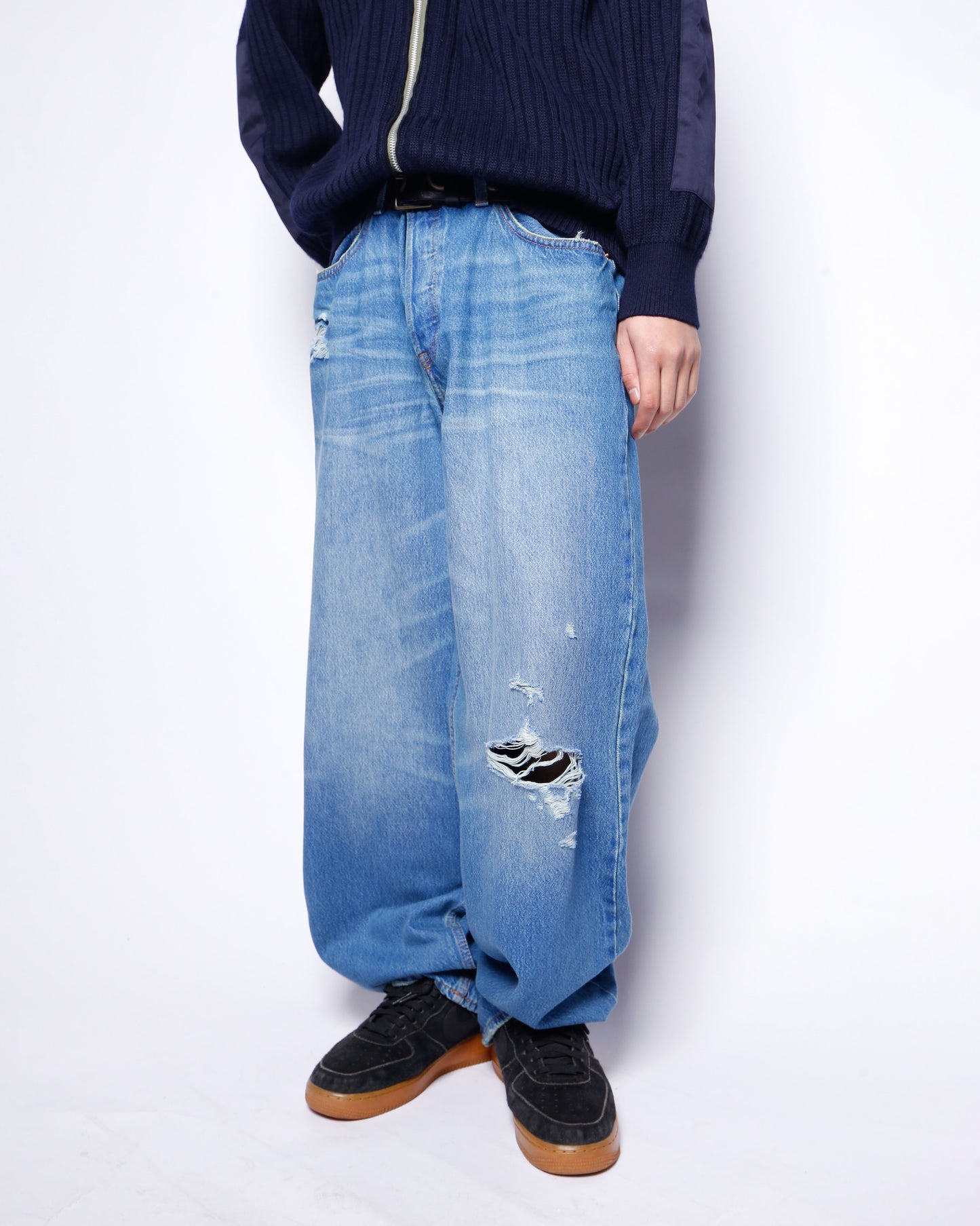 vintage crash baggy jeans