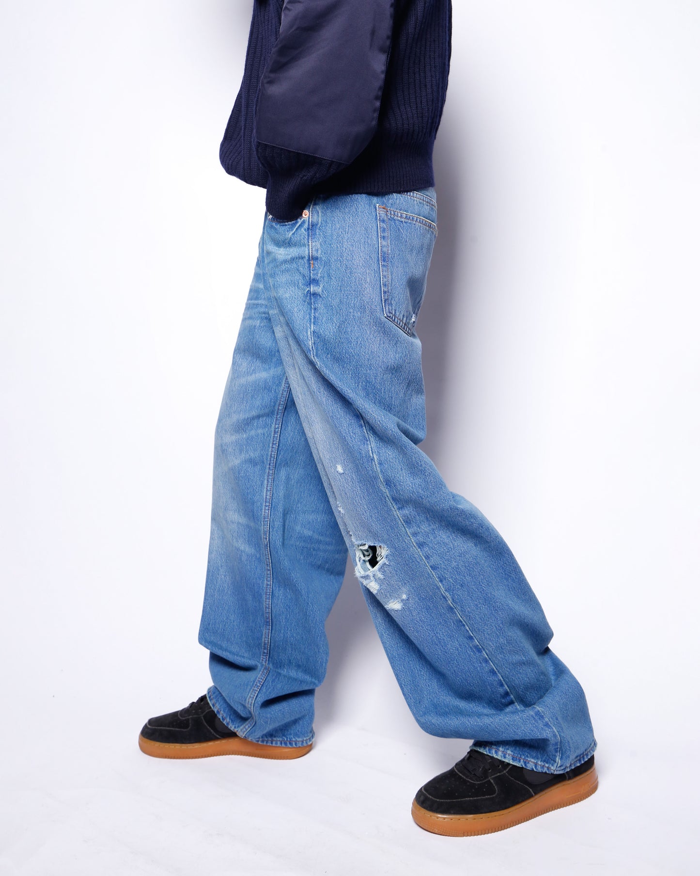 vintage crash baggy jeans