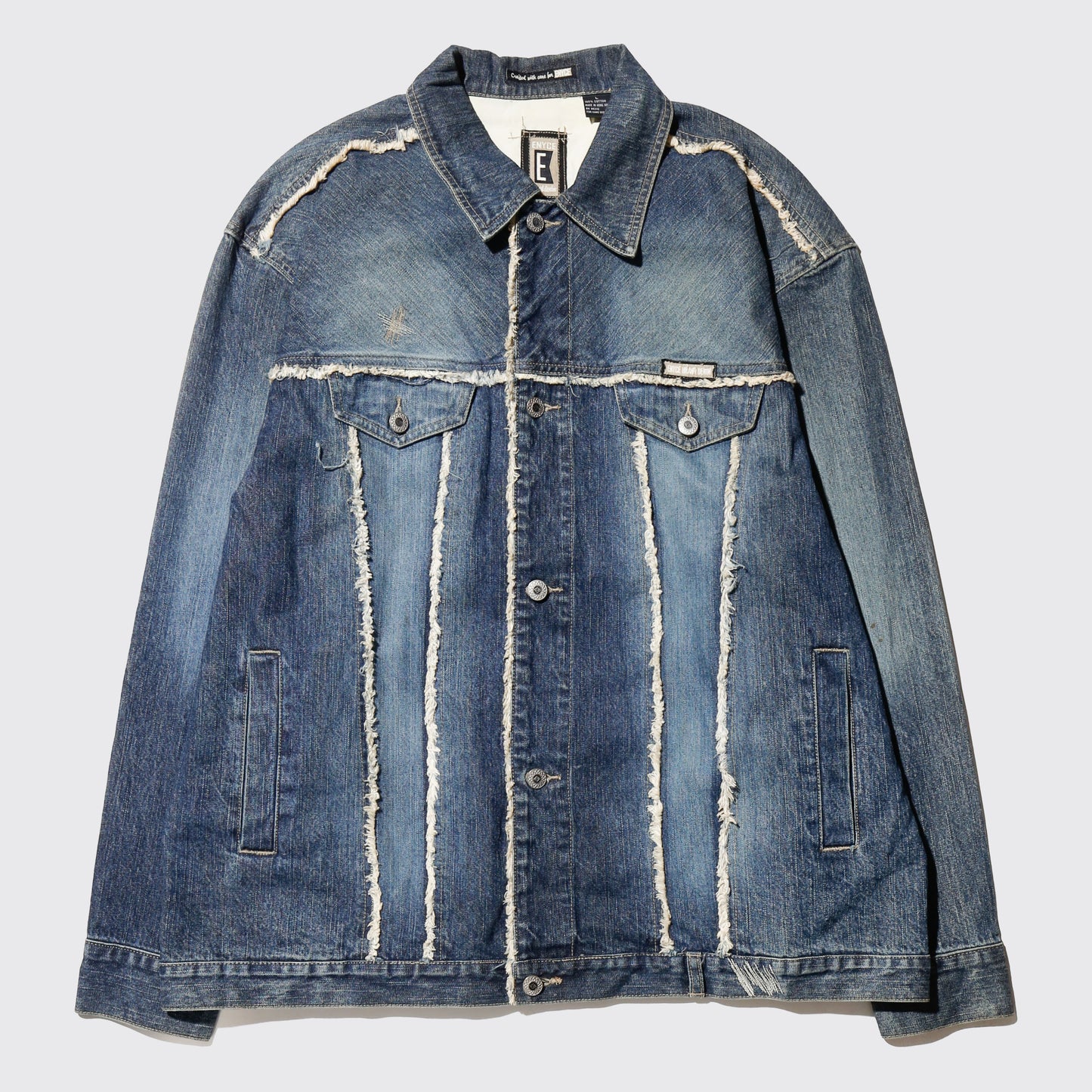 vintage enyce frayed trucker jacket