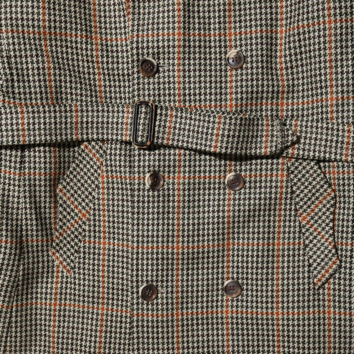 vintage 70's euro houndstooth trench coat