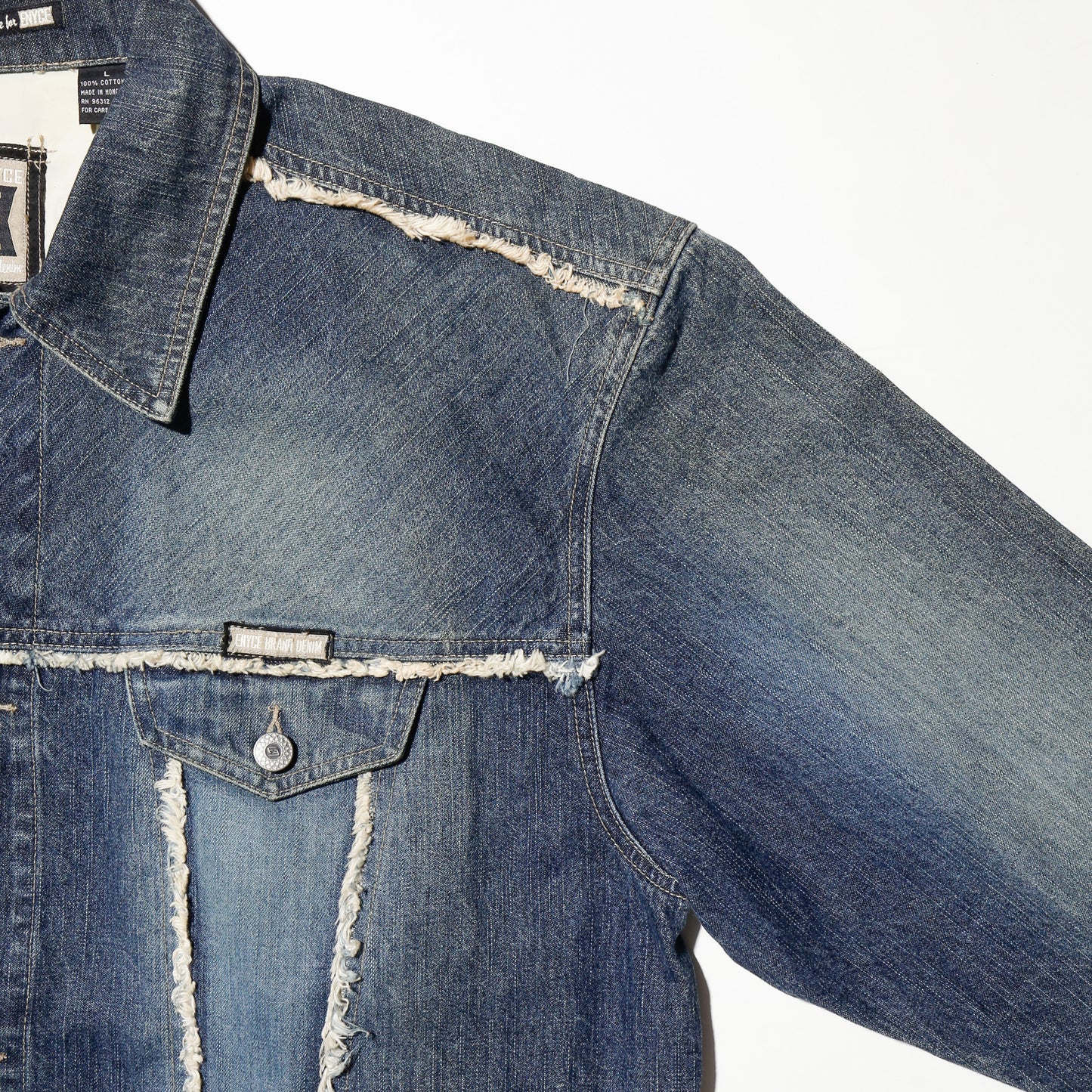 vintage enyce frayed trucker jacket