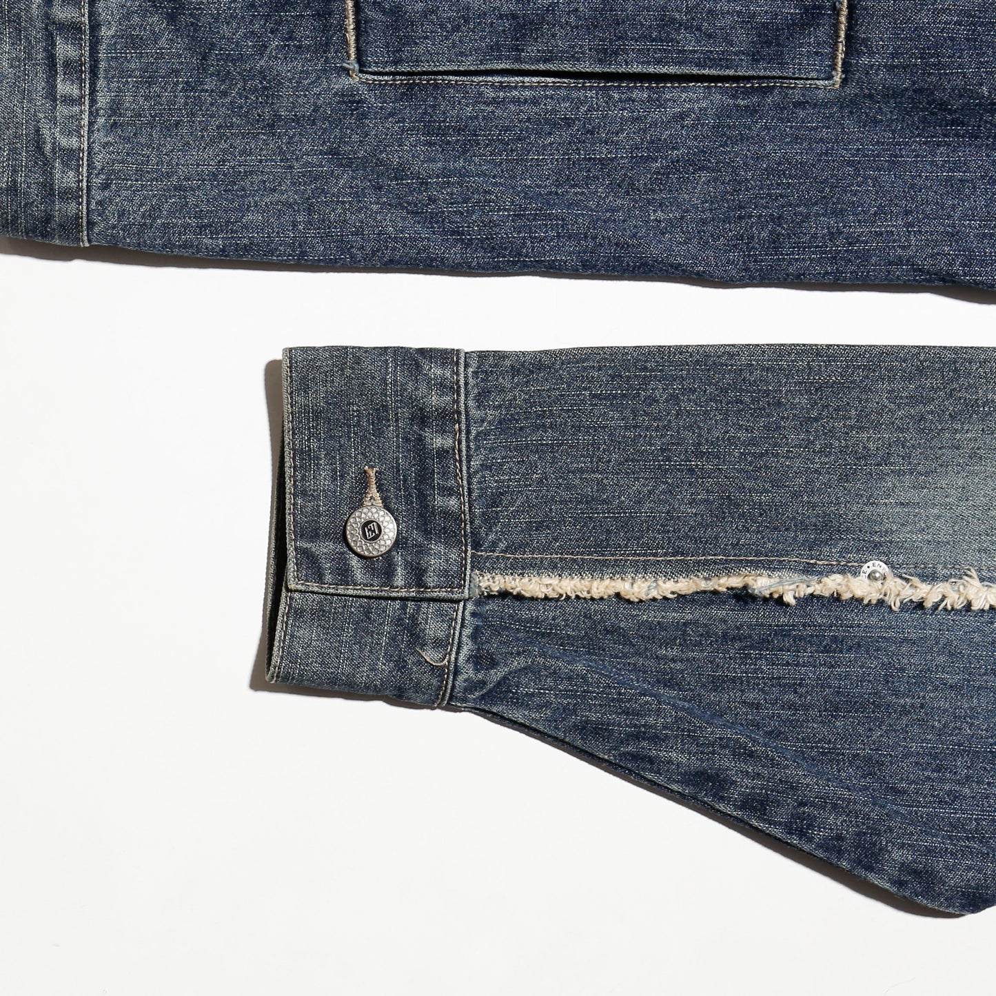 vintage enyce frayed trucker jacket