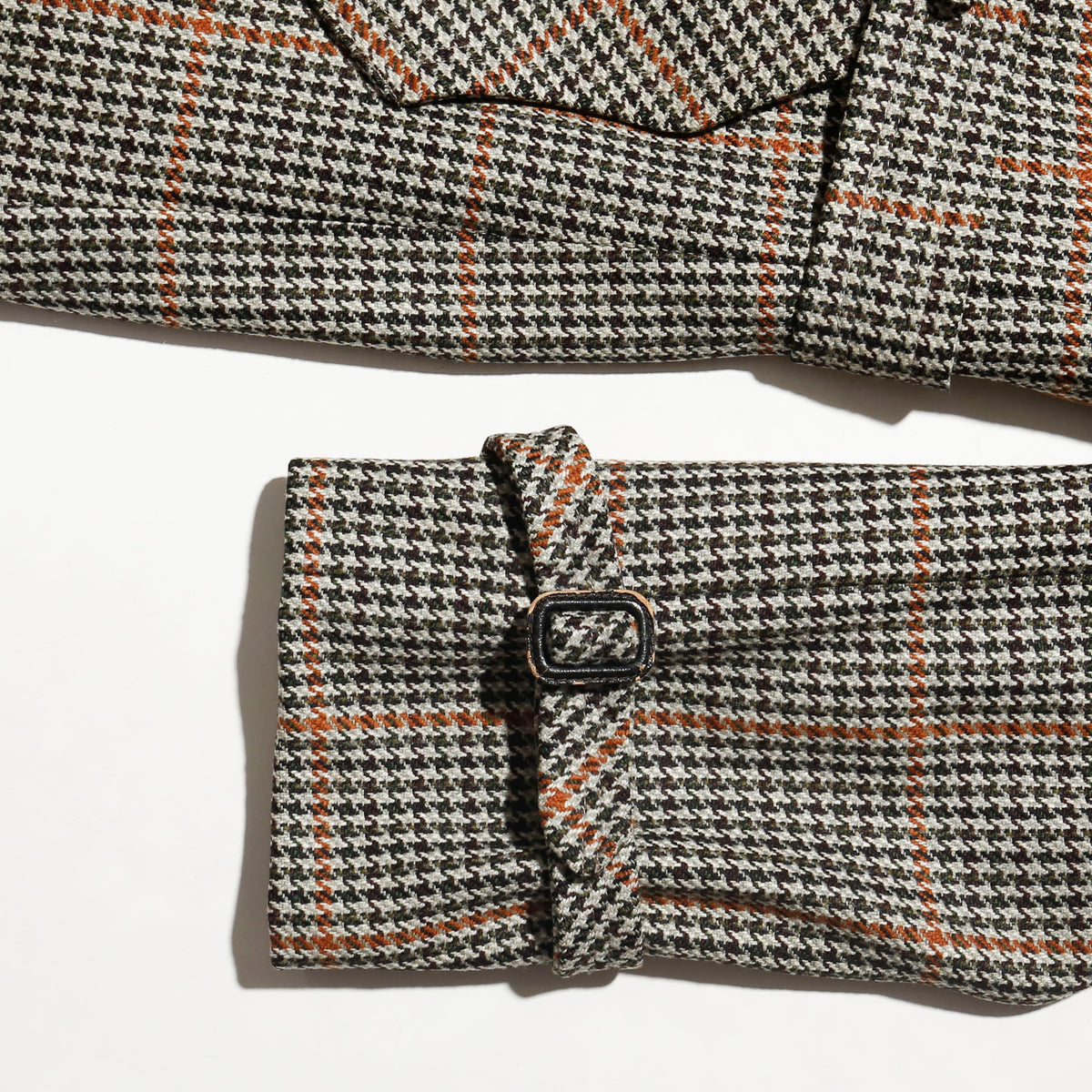 vintage 70's euro houndstooth trench coat
