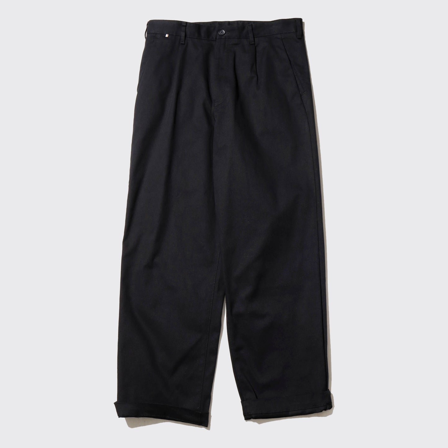vintage cotton twill tapered trousers