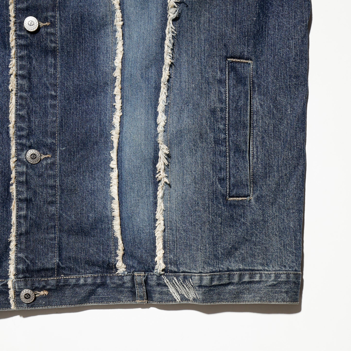 vintage enyce frayed trucker jacket