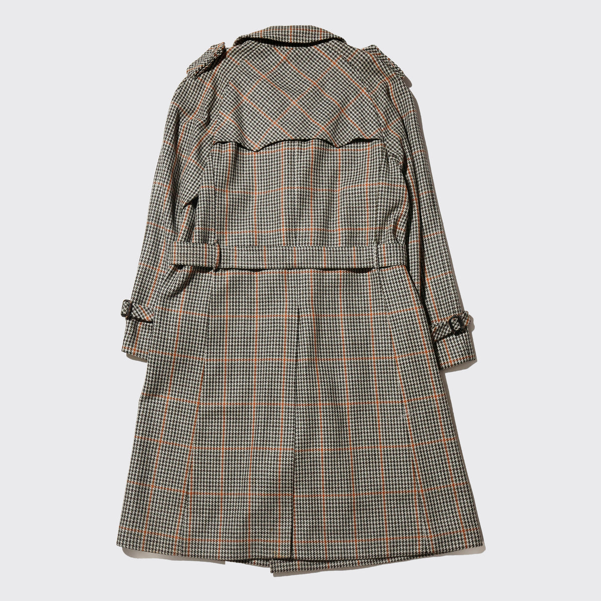 vintage 70's euro houndstooth trench coat