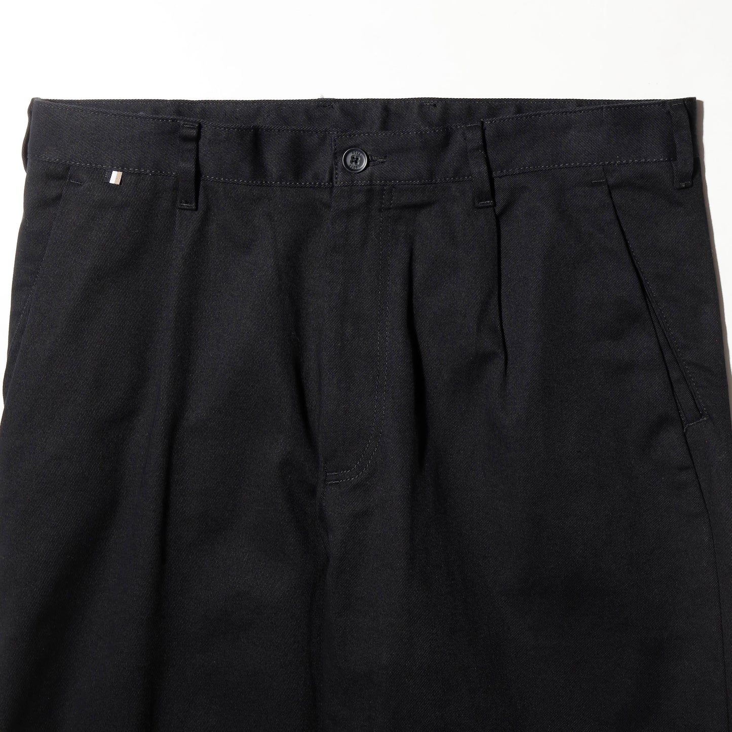 vintage cotton twill tapered trousers