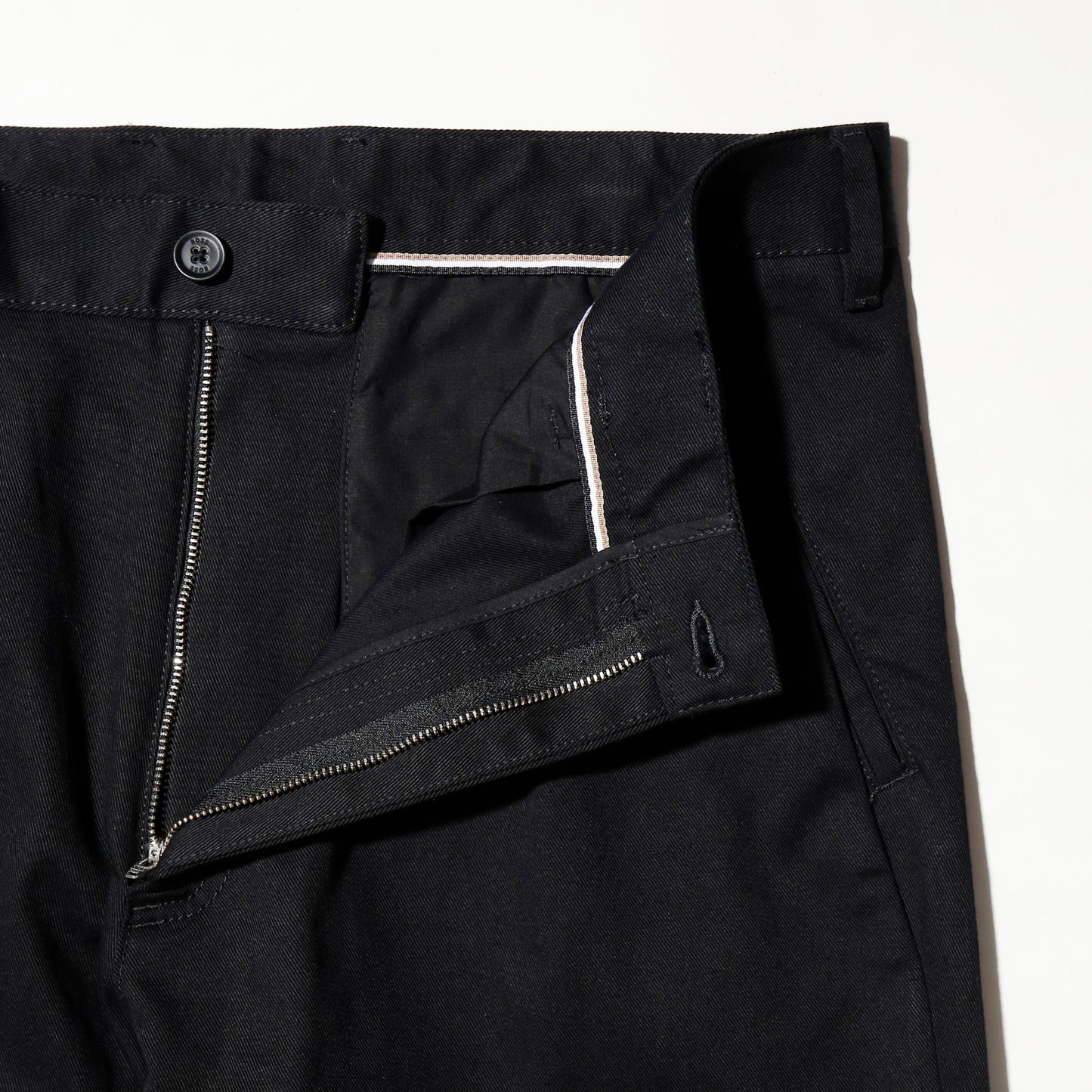 vintage cotton twill tapered trousers