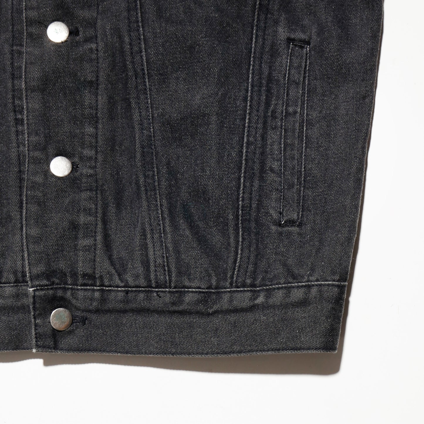 vintage leather combi trucker jacket