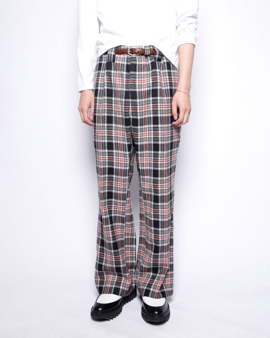 vintage 70's check flare slacks