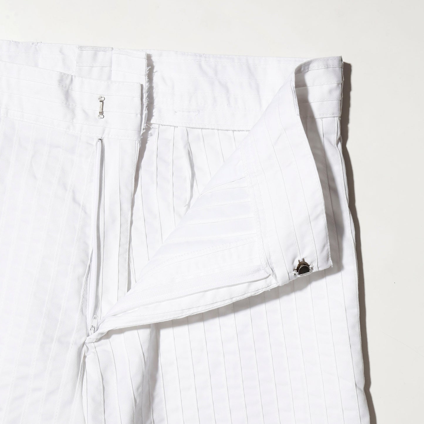 vintage textured stripe wide trousers