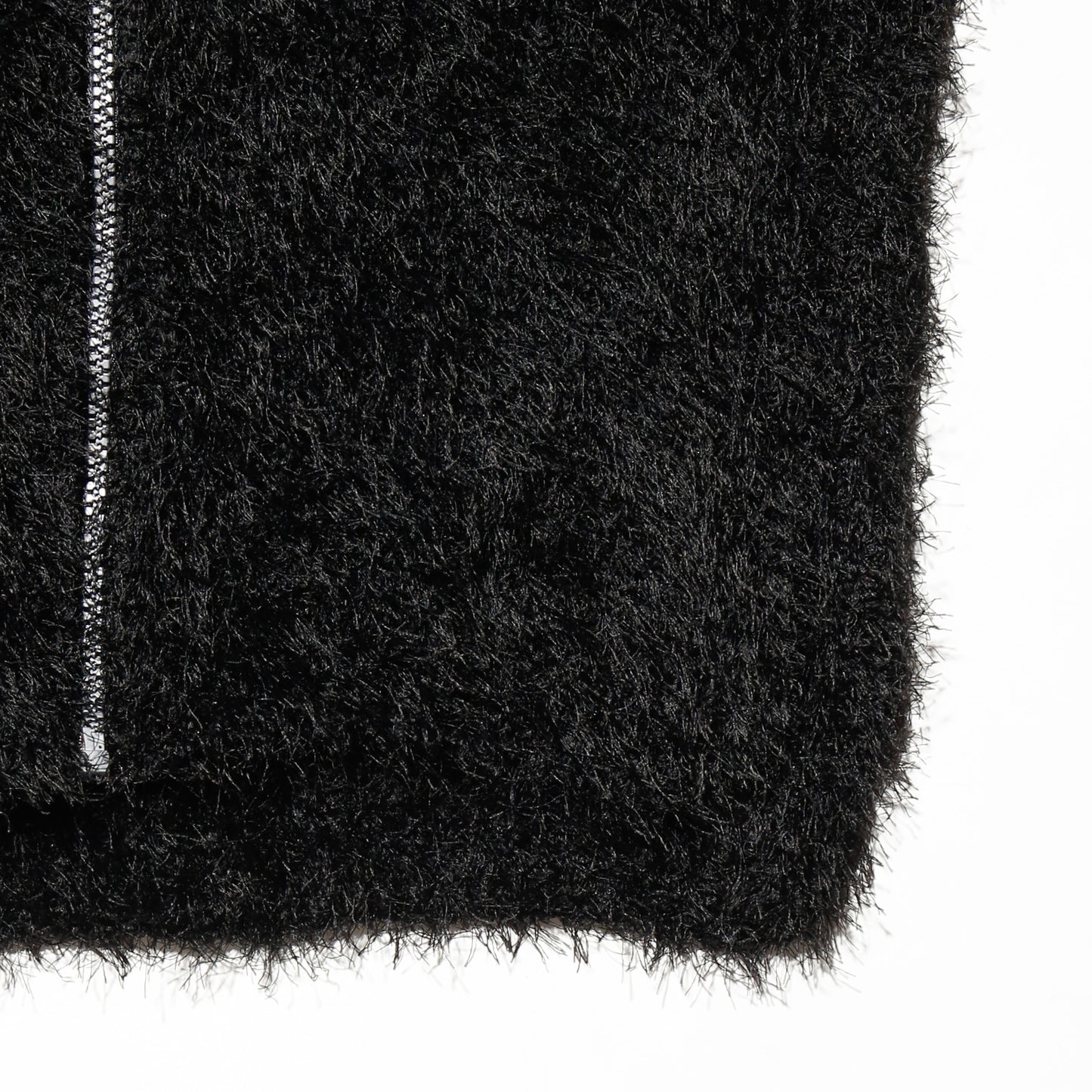 vintage cropped shaggy knit jacket