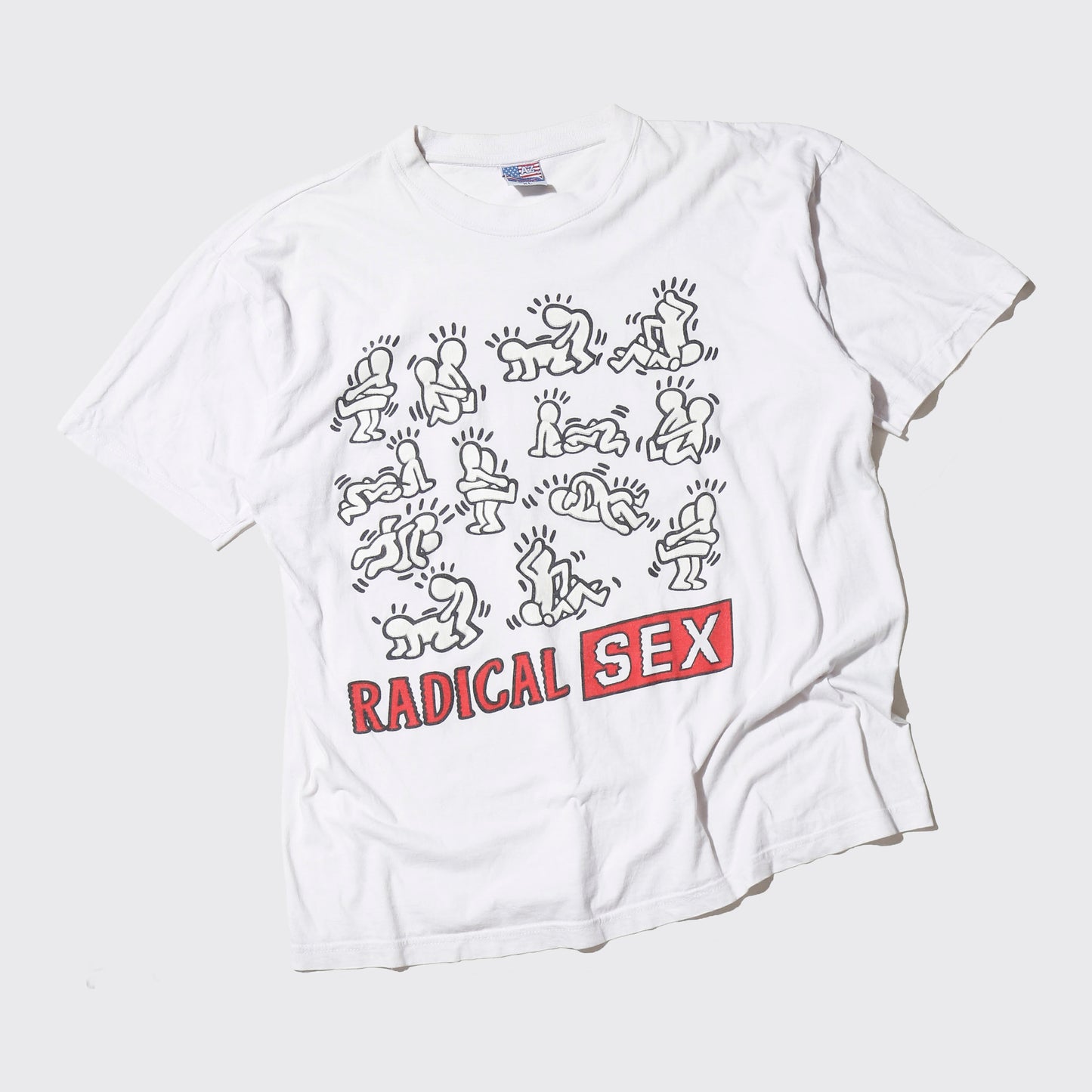 vintage 90-00's "radical sex" parody t-shirt