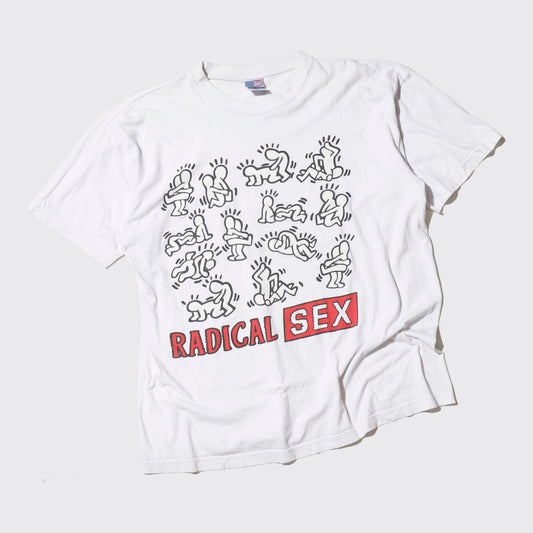 vintage 90-00's "radical sex" parody t-shirt