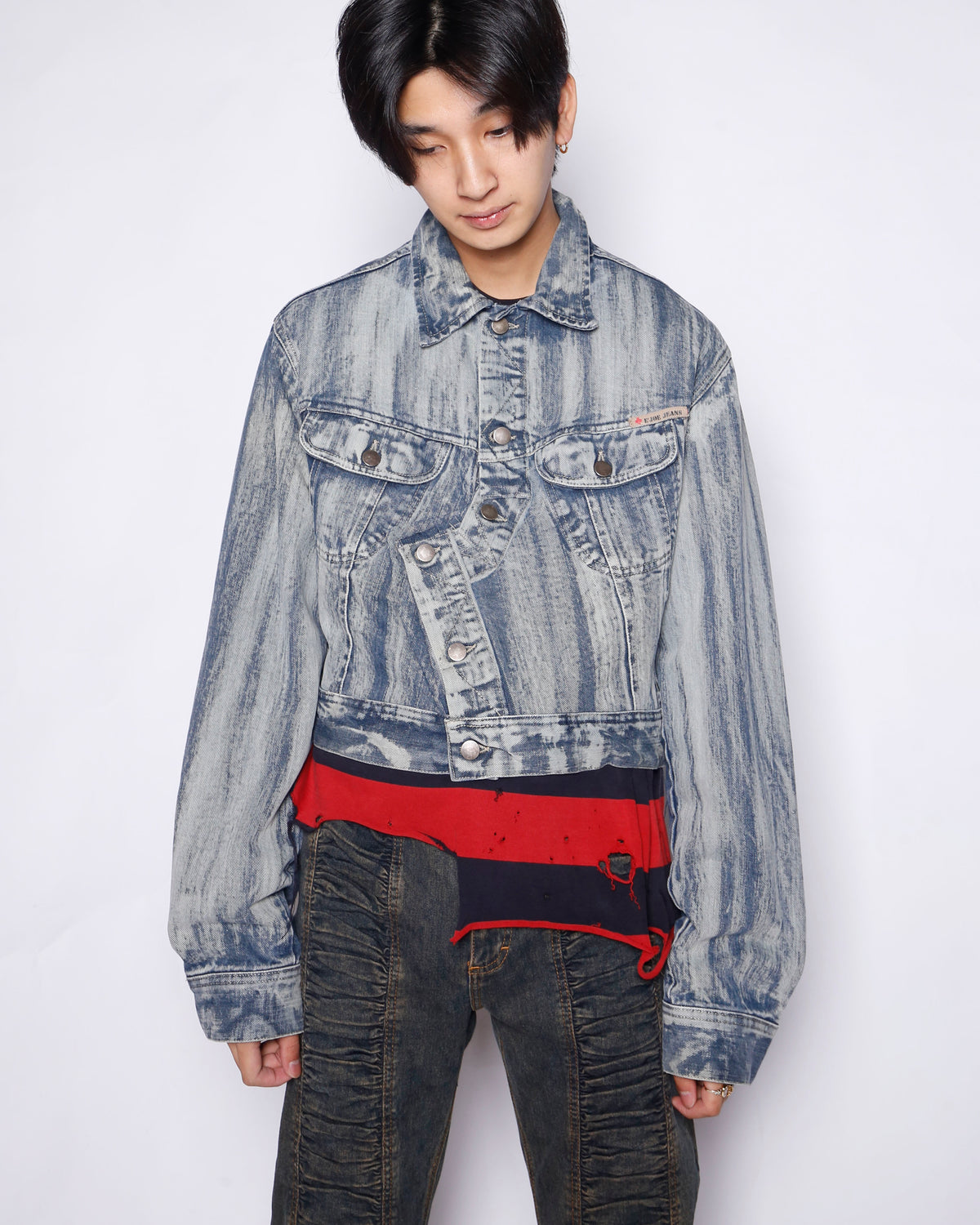 *one-off acid unbalance trucker jacket