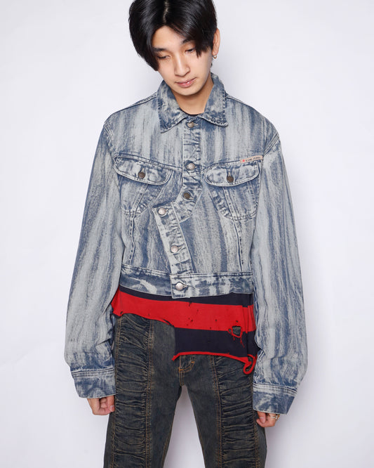 *one-off acid unbalance trucker jacket