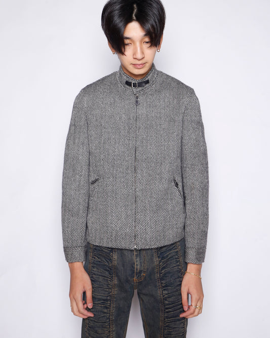 vintage lauren ralph lauren chin strap herringbone jacket