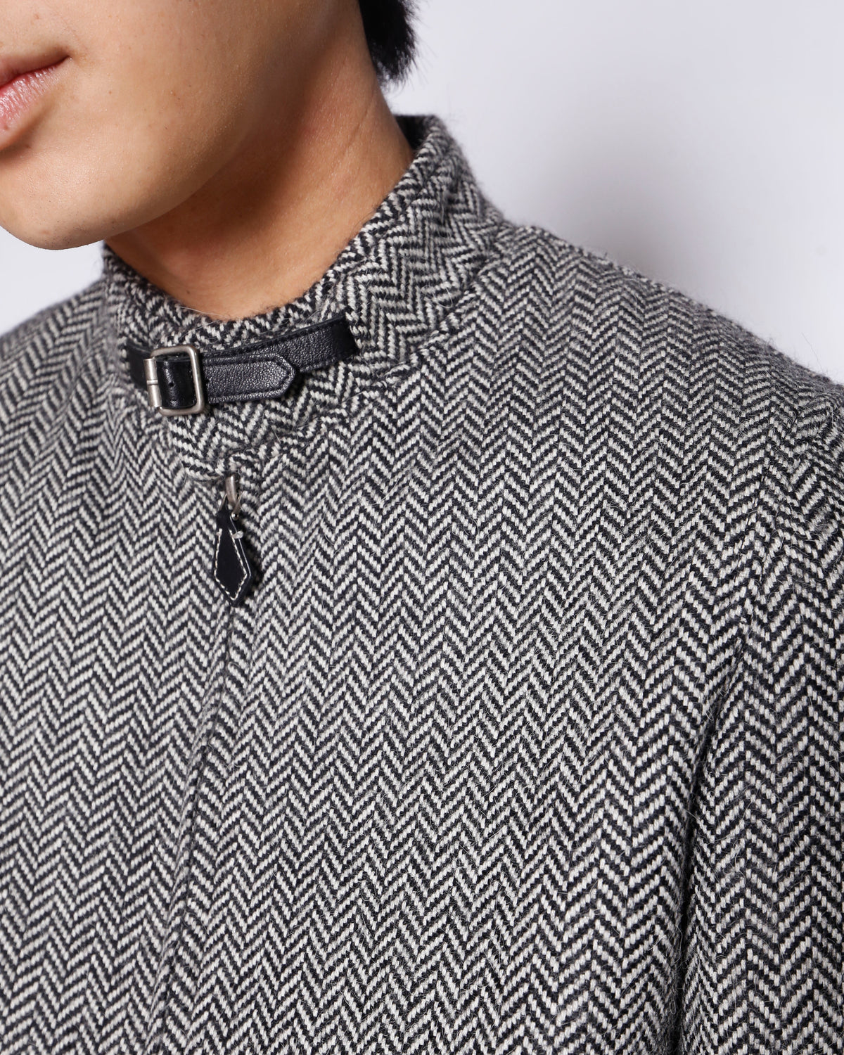 vintage lauren ralph lauren chin strap herringbone jacket
