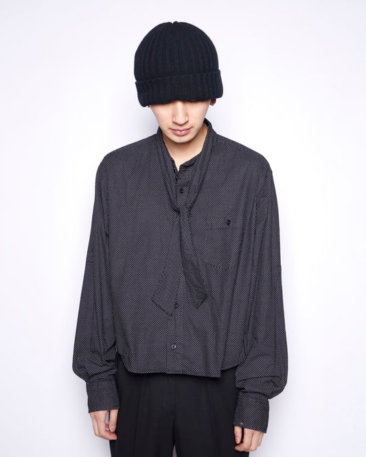 *one-off dots cropped bowtie shirt