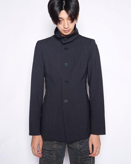 vintage stand collar torso jacket