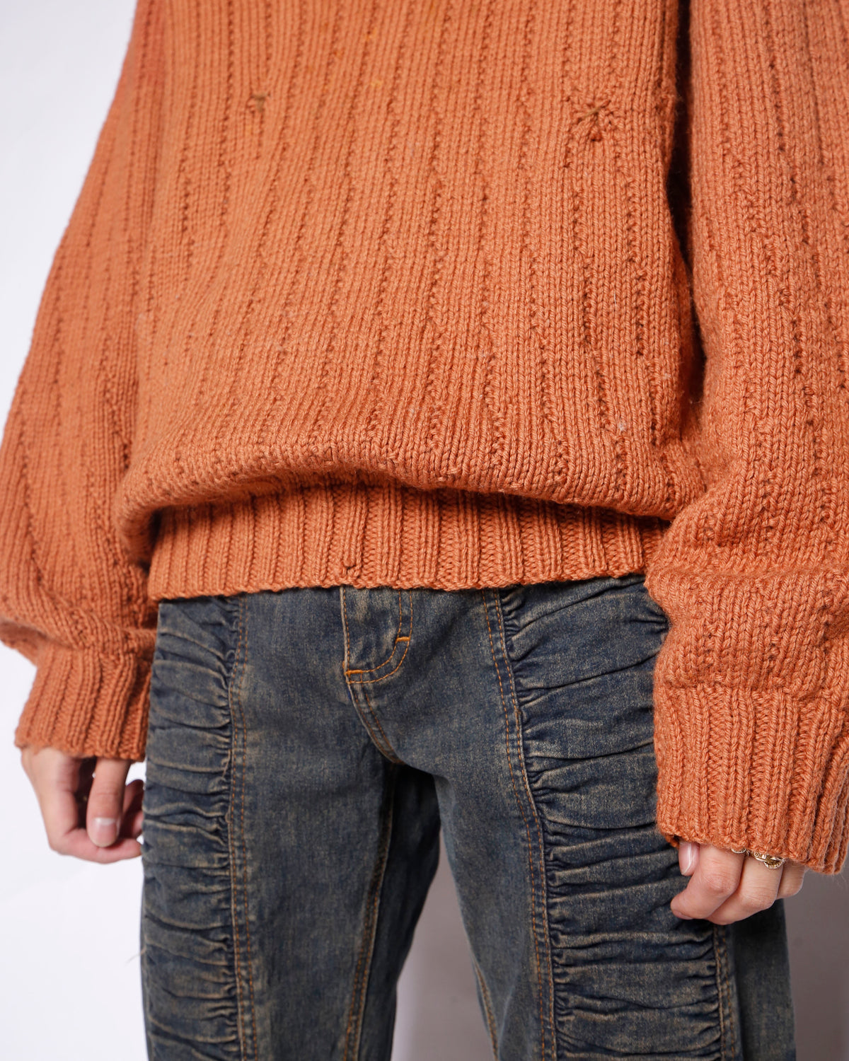 vintage chunky skipper handknit sweater