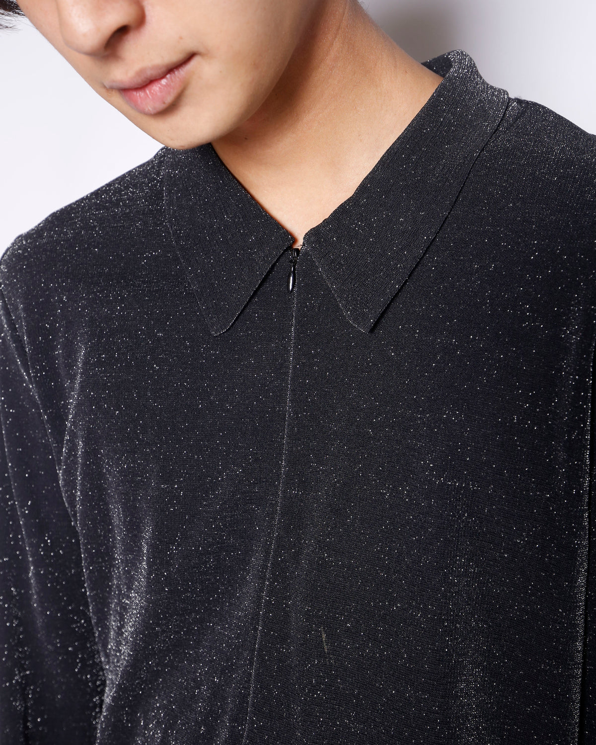 vintage half zip shinny pullover