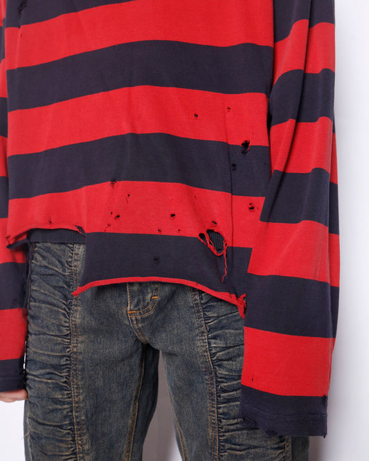 *one-off polo jeans border broken cut sew