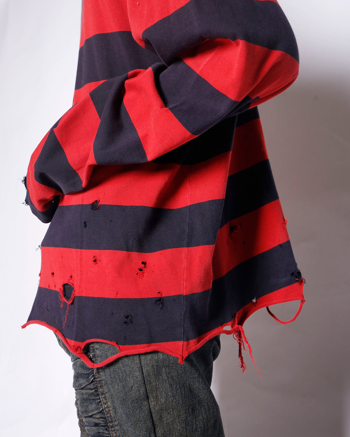 *one-off polo jeans border broken cut sew