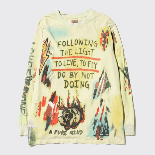 18's Yeezy×Wes Lang Wyoming "frozen yellow" l/s
