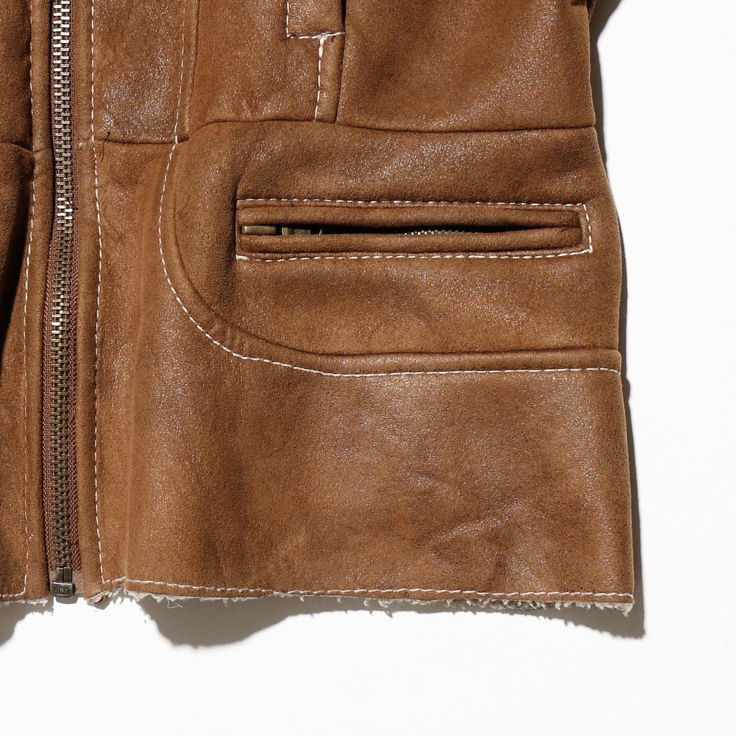 vintage 00's guess n-2b type faux suede jacket