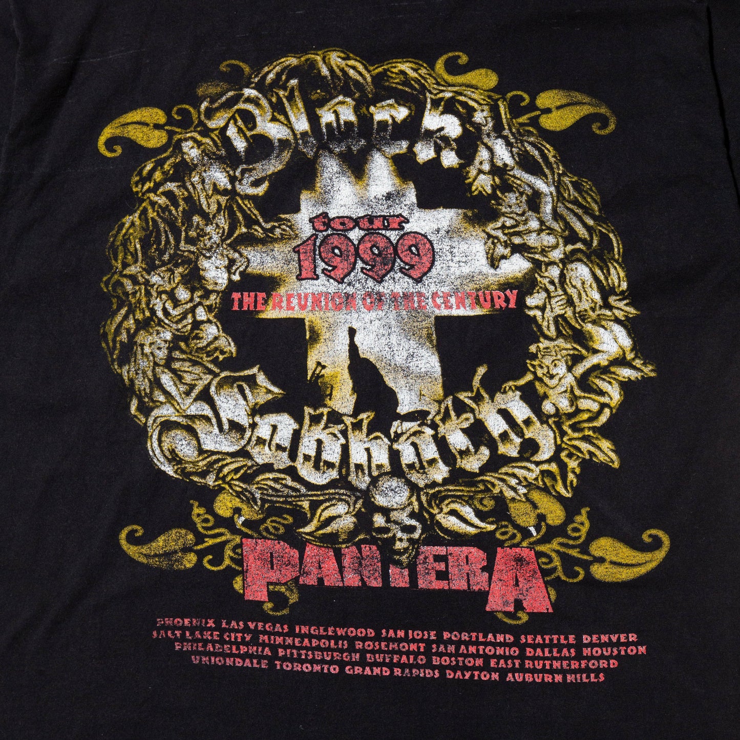 vintage 1999's Black Sabbath & PANTERA tour t-shirt