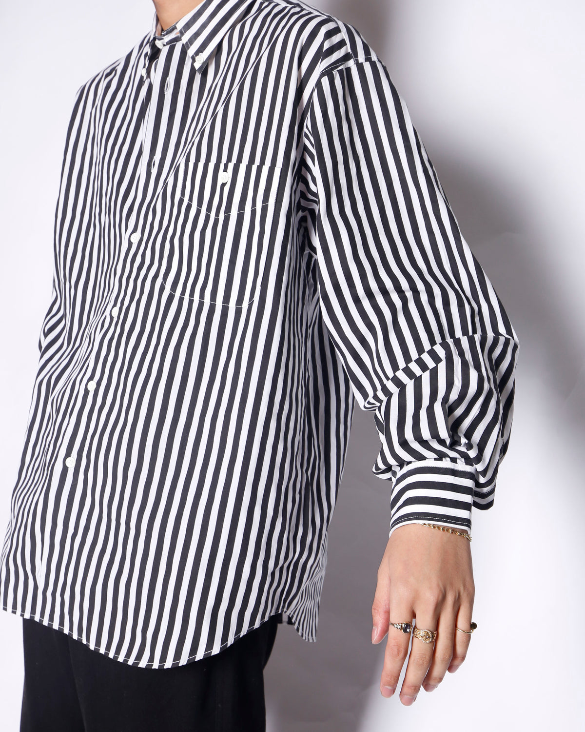 vintage loose stripe shirt