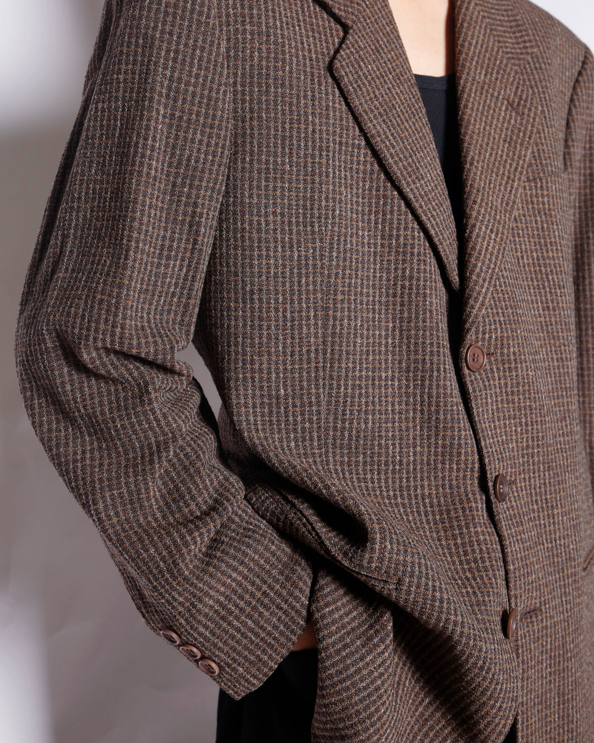 vintage 80's Giorgio Armani check single tailored jacket