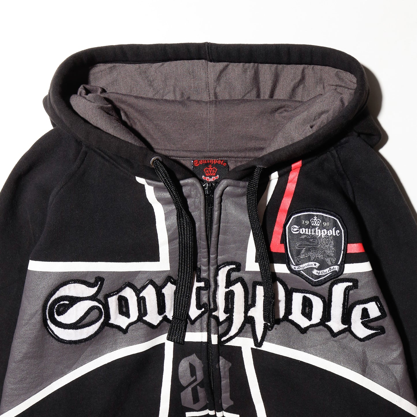 vintage 00's south pole iron cross hoodie