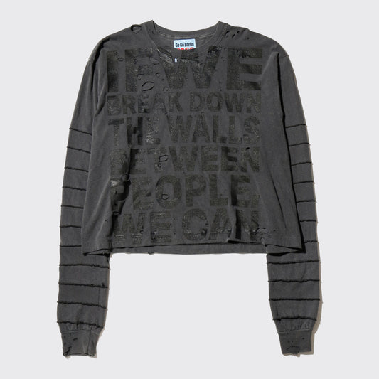 Go Go Darlin'×seveskig " IF WE BREAK DOWN THE WALL" broken tsugihagi l/s